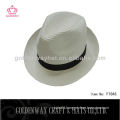 white paper promotional hats fedora hats cheap with custom design logo